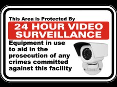 24 Hour Video Surveillance Sign